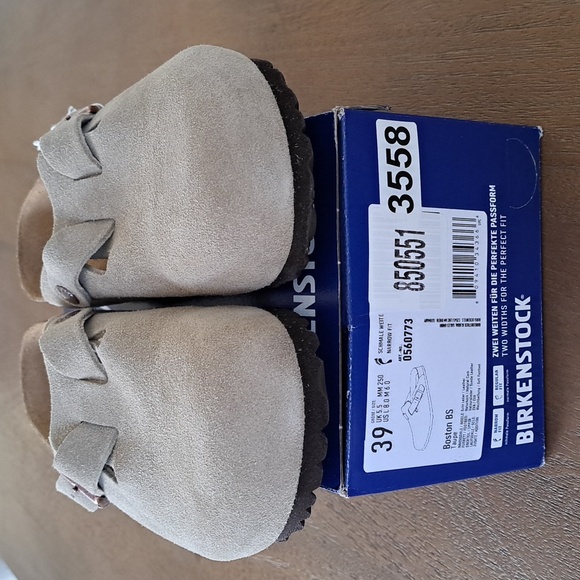 Birkenstock Boston Soft Footbed Clogs - Color: Suede Taupe - Size: Women 8 - Picture 5 of 11